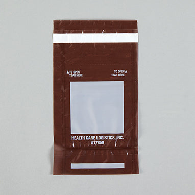 Self-Sealing Tamper-Evident Bags, Amber, 3-3/4 x 6-1/4 H-17859-13208