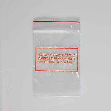 Warning Paralyzing Agent Bags, 3 x 4 H-20096-14157