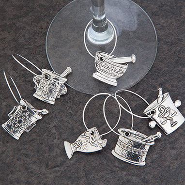 Mortar and Pestle Wine Charms, Set of Six H-P300-12865