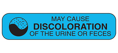 May Cause Discoloration of the Urine or Feces Labels H-2006-15956