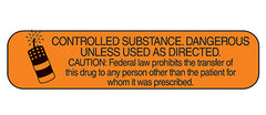 Controlled Substance Dangerous Labels H-2096-14381