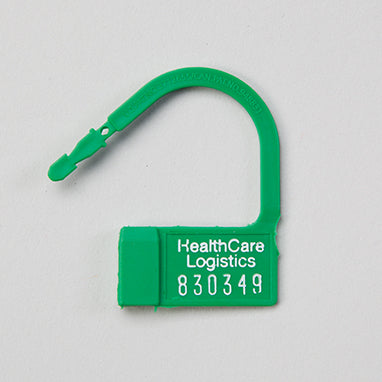 Heavy-Duty Padlock Seals, Numbered, Green H-7636-10-12067