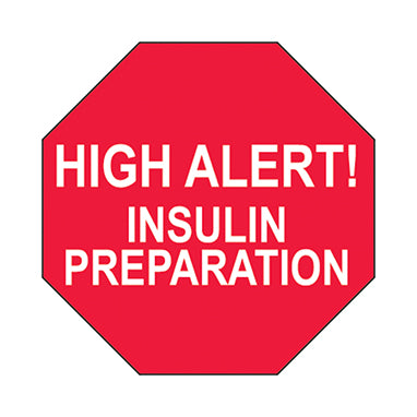 High Alert Insulin Preparation Labels H-17515-15087