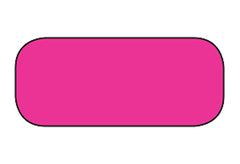 Blank Rectangle Labels, High Visibility Pink H-2536-15903