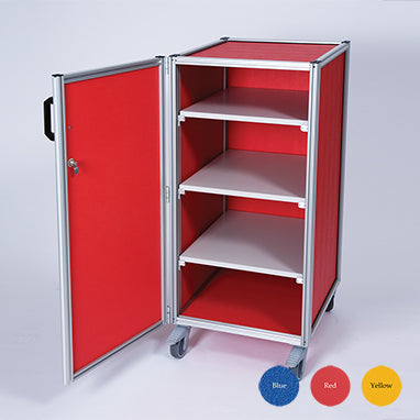 Supply Transport Cart with Three Shelves