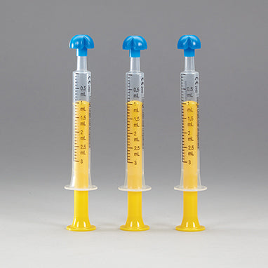 Comar Oral Dispensers with Tip Caps, 3mL - Clear