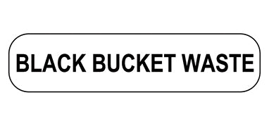 Black Bucket Waste Labels H-18226-12479