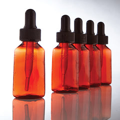 Amber Plastic Dropper Bottles, 1/2 oz. H-10078-14919