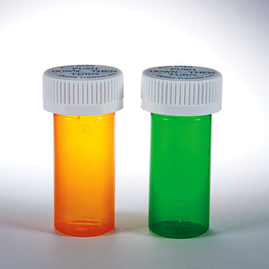 Dual Purpose Vials with Child-Resistant Caps, 11 dram/30mL