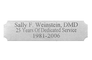 Brushed Silver Name Badge, No Logo H-G277-20218