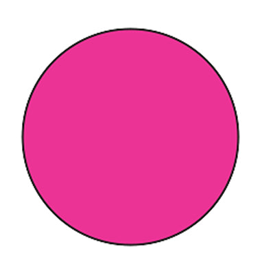 Blank Circle Labels, High Visibility Pink H-2558-15862