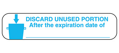 Discard Unused Portion Labels H-2034-13104