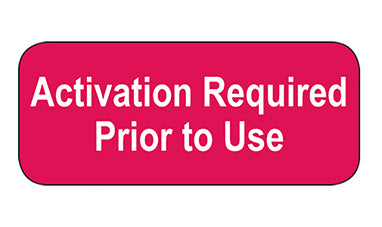 Activation Required Prior to Use Labels H-2867-13171