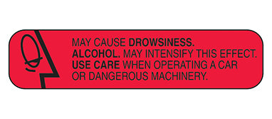 May Cause Drowsiness Labels H-2001-15951