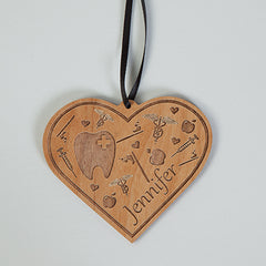 Dental Etched Wood Ornament, Personalized H-D215-12454