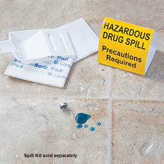 Hazardous Drug Spill Warning Tent Sign H-19900-14091