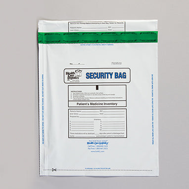 Patient's Medicine Inventory Bags, 12 x 14, White H-19749-13891