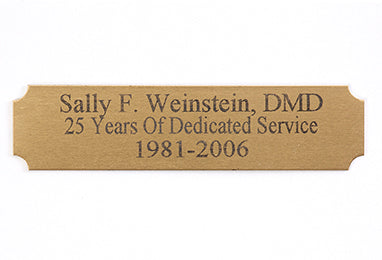 Brushed Brass Name Badge, No Logo H-G276-20217