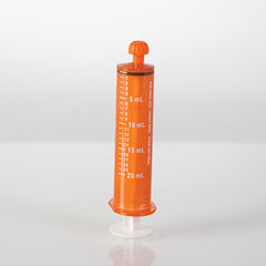 NeoMed Oral Dispensers with Tip Caps, 20mL, Amber/White Markings, 25 Pack H-19417A-01-16572