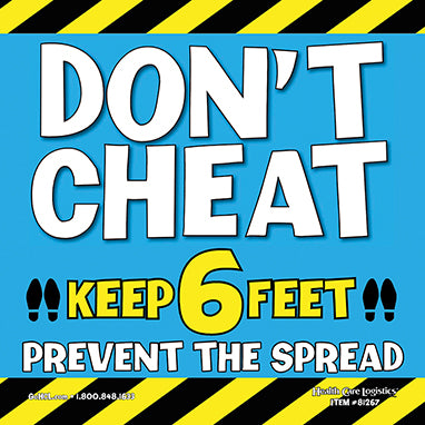 Don't Cheat Cling, Blue, 5 x 5 H-81267-16353