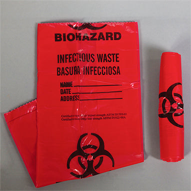 Biohazard Bags, 3-Gallon H-9926-16248