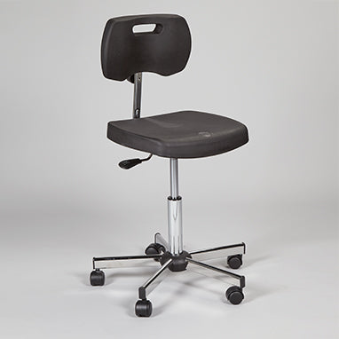 Kango Low Polyurethane Seat Chair without Tilt with Casters, Black H-8424-15189