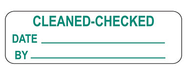 Cleaned-Checked Labels H-17634-12941