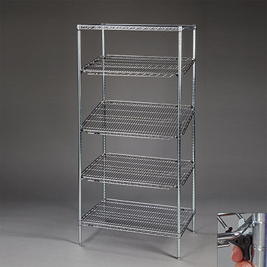 qwikSLOT™ Wire Shelving, Stationary Unit, 36"W H-20090-17184