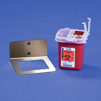 Sharps Container and Bracket for Mobile Hygiene Station H-18393-15641