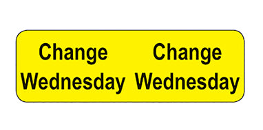 Tube Change Labels/Wednesday H-2893-13175