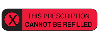 This Prescription Cannot Be Refilled Labels H-2031-15966