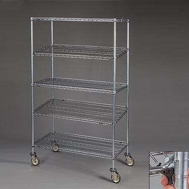 qwikSLOT™ Wire Shelving, Mobile Unit, 48"W H-20107-16270