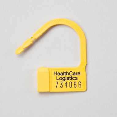 Heavy-Duty Padlock Seals, Numbered, Yellow H-7637-10-12068