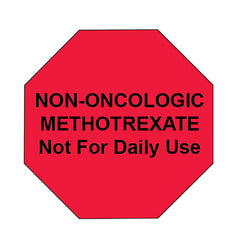 NON-ONCOLOGIC METHOTREXATE Stop Sign Labels H-2317-17514