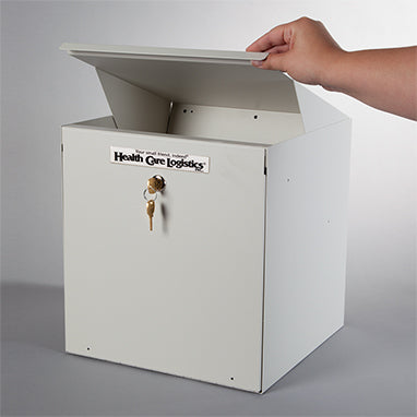 Lockable Return Drop Box, 1-3/4" opening, 1 Key Lock H-18624-13525