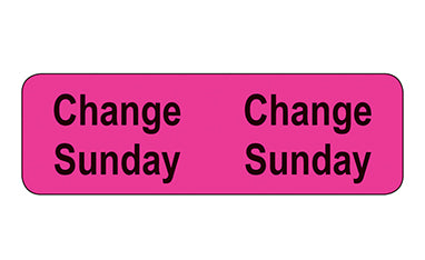 Tube Change Labels/Sunday H-2890-13172