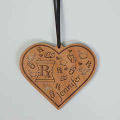 Pharmacist Etched Wood Ornament, Personalized H-P227-12471