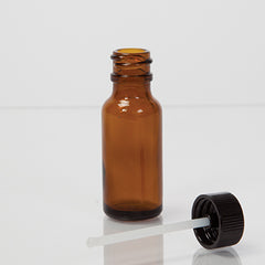 Amber Round Glass Bottles with Ball Rod, 15mL H-18961-14930