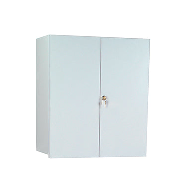 Wall Cabinet with Locking Overhang Doors, 24 Inch Wide