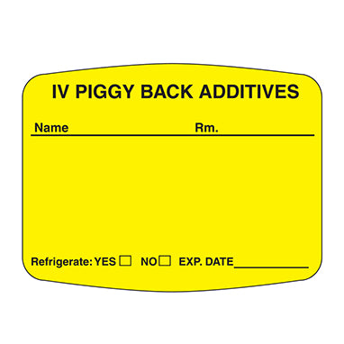 IV Piggy Back Additives Labels H-2401-13164