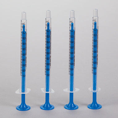 Comar Oral Dispensers with Tip Caps, 1mL - Clear