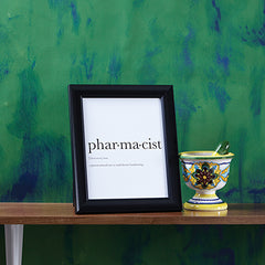 Pharmacist Definition Framed Prints H-P235-13794