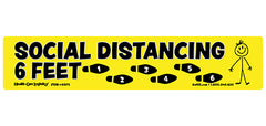 Social Distancing Floor Marker, 3.5 x 18, Yellow H-81275-16361