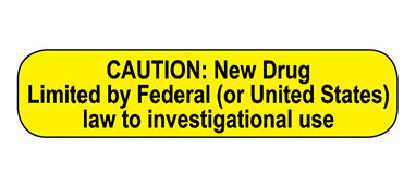 Caution New Drug Limited by Federal Law Labels H-2870-14348
