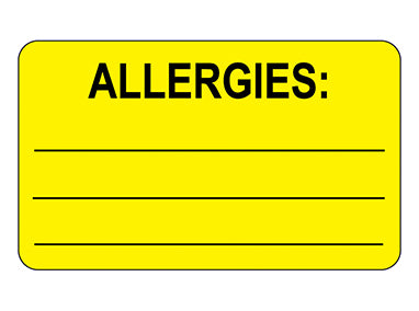 Allergies Labels H-17614-15211