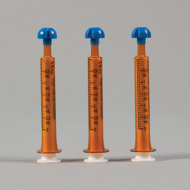 Comar mL Only Oral Dispensers with Tip Caps, 3mL - Amber H-19001-15884