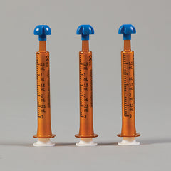 Comar mL Only Oral Dispensers with Tip Caps, 3mL - Amber H-19001-15884