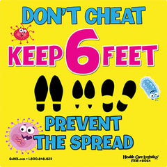 Don't Cheat Floor Marker, Yellow, 11 x 11 H-81264-16351