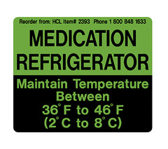 Medication Refrigerator Vinyl Label H-2393-20711