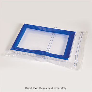 Security Bags w/ Blue Border for<br>Full-Size Crash Cart Boxes, 29 x 20 H-7509-14131